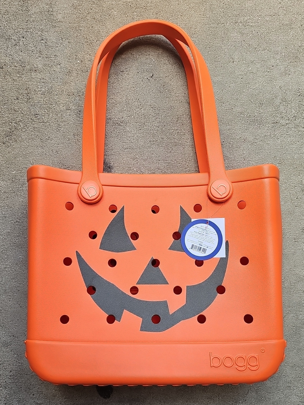 Bogg Orange Jack-O'-Lantern Tote Bag Halloween Baby Pumpkin New Limited